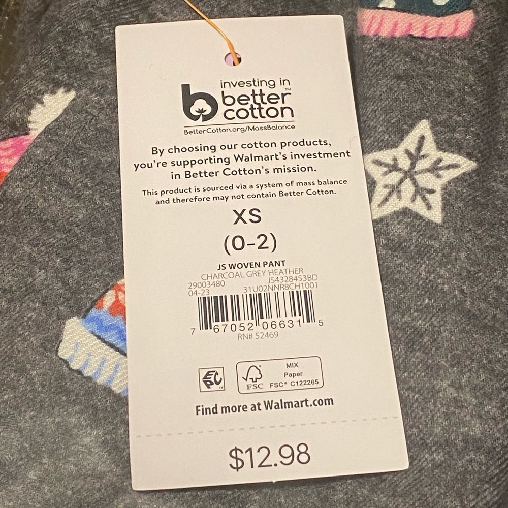 NWT Joyspun Women’s Pajama Christmas Sleep Pants (Grey Design / Multiple Sizes) - Picture 8 of 11